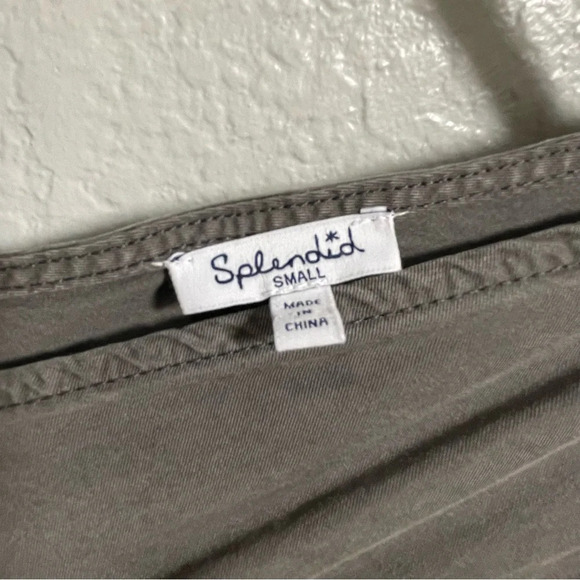 Splendid Jumpsuit Gray Tank Cropped Elastic Waist Wide Leg Size Small - Picture 3 of 4